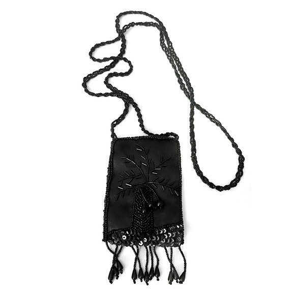 Bags Vintage Bejeweled Small Black Crossbody Satchel Purse Poshmark